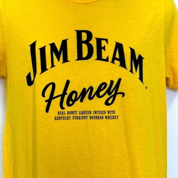 Jim Beam - Honey Jim Beam Real Honey Liqueur Yellow Graphic T Shirt Size Medium - Picture 3 of 11
